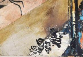 Jelzés nélkül, XX. sz. közepe: Tudós a vezérlőteremben. Olaj, farost. 40x50 cm