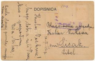 1917 Donji Lapac (Lika), utca, szerb ortodox templom. Phot. Dr. Sondic / street view, Serbian Orthod...