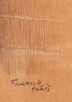 Faragó Géza (1877-1928): Párizsi dáma. Ceruza, fedőfehér, papír, jelzett, üvegezett fakeretben, 39,5...