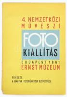 1961 4. Nemzetközi Művészi Fotókiállítás Budapest Ernst Múzeum képes katalógus