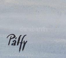 Pálfy jelzéssel: Hóember. Olaj, vászon. 50x40 cm. Fakeretben