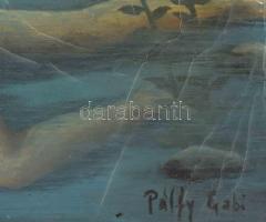 Pálfy Gabi jelzéssel: Női akt. Olaj, vászon. Apró felületi sérülésekkel. 41x60 cm. Dekoratív fakeret...