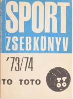 Elbert György, Orosz Imre, Szohár Ferenc, Dr. Varga H. István (szerk.): Sport-totó zsebkönyv '73/74. Bp., 1973, Sportpropaganda. Kiadói papírkötés, kissé kopott borítóval és gerinccel.