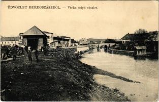 Beregszász, Beregovo, Berehove; Vérke folyó. W.L. Bp. 6051. 1912-15. Friedmann Moritz kiadása / Verke riverside (EK)