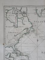 Az Atlanti-óceán északi része. Német nyelven feliratozott, kézzel határszínezett térkép, szerkesztet...