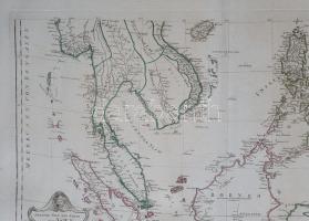 Délkelet-Ázsia térképe az Indokínai-félszigettől a maláj szigetvilágig és a Fülöp-szigetekig. Német ...