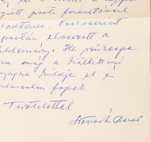 Novák Dezső (1939-2014) olimpiai bajnok labdarúgó Ferencváros, Fradi. autográf levele