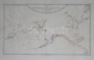 Alaszka és Szibéria partvidéke a Bering-szorostól északra és délre. Széles margójú térkép James Cook...