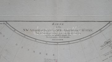 Alaszka és Szibéria partvidéke a Bering-szorostól északra és délre. Széles margójú térkép James Cook...