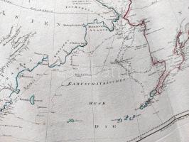 Alaszka és Szibéria partvidéke a Bering-szorostól északra és délre. Széles margójú térkép James Cook...