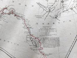 Alaszka és Szibéria partvidéke a Bering-szorostól északra és délre. Széles margójú térkép James Cook...