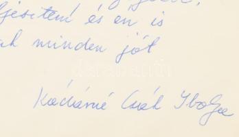 Csák Ibolya (1915-2006) atléta, olimpiai bajnok magasugró autográf levele