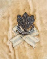 1887 Bécs (Wien), a Döblingi Férfikórus (Döblinger Männergesang-Verein) dekoratív, kézzel festett em...