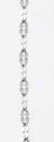 Ezüst (Ag) fantáziaszemes áttört nyaklánc, jelzett, h: 42 cm, nettó: 1,5 g