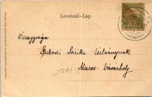 1905 Fenyőháza, Lubochna; posta, villa / post office, villa (fl)
