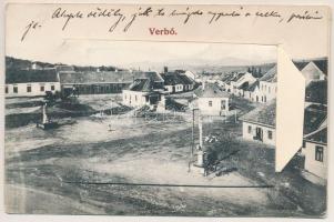 1920 Verbó, Vrbové; leporellólap 10 képpel, közte zsinagóga és vasútállomás. Emánuel István kiadása / leporellocard with 10 pictures, including synagogue and railway station (EK)