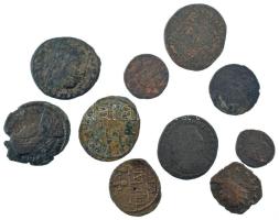 Római Birodalom 10db-os Follis érmetétel T:VF,F Roman Empire 10pcs Follis coin lot C:VF,F