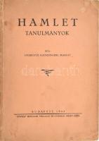 Gyergyói (Genzinger) Margit: Hamlet tanulmányok. Bp., 1944, szerzői kiadás ("Pátria"-ny.), 55+(1) p. Kiadói tűzött papírkötés, kissé foltos, sérült borítóval.