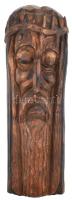 Szervátiusz Jenő (1903-1984): Férfi arc (Önarckép). Faragott fa, jelzett Szervátiusz 1936, 62 cm Kis kopásnyomokkal. / Carved wood, signed.