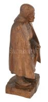 Szervátiusz Jenő (1903-1984): Koldus. Faragott fa, jelzett, "Szervátiusz 1920" 36 cm Sérül...