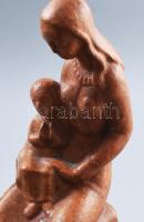 Szervátiusz Jenő (1903-1984): Anya gyermekével. Terrakotta, jelzett, "Szervátiusz 1937" 33...