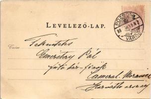 1899 (Vorläufer) Pozsony, Pressburg, Bratislava; Hajósegylet, evezősök. Hardmuth E. kiadása / rowing...