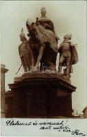 1901 Pozsony, Pressburg, Bratislava; Mária Terézia szobor / statue, monument. photo (EK)