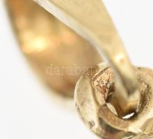 Arany (Au) 14K hajókormány medál, jelzett, d: 1,5 cm, nettó: 1,2 g