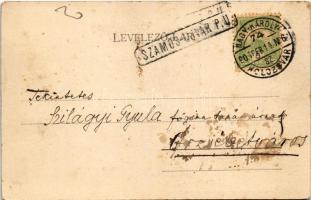 1905 Szamosújvár, Gherla; látkép, vasútállomás, vonat. Todorán E. kiadása / general view, railway st...