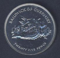 Guernsey 1977. 25p "Ezüstjubileum" T:BU