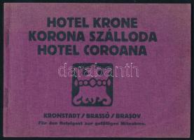 cca 1910 Hotel Krone/Korona Szálloda/Hotel Coroana. Kronstadt/Brassó/Brasov, Gött-ny., 54 p. Gazdag fekete-fehér képanyaggal illusztrált. Korabeli reklámokkal. Német, magyar és román nyelven. Kiadói papírkötés, szép állapotban.