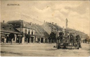 Galgóc, Frasták, Hlohovec; Fő tér, üzletek. Kybast Antonín kiadása / main square, shops (EK)