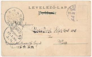 1899 (Vorläufer) Brassó, Kronstadt, Brasov; Rathaus, Kornzeile, Evang. Kirche, Das Schützenhaus / Vá...