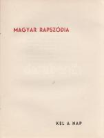 Puszta Sándor:
Rapszódiák könyve. (Molnár C. Pál szignált fametszetével.)
(Budapest, 1941. Kapiszt...