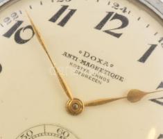 Doxa zsebóra, jelzett fém tok, jelzett, szerkezettel., szép számlappal.,Működő, jó állapotban. d: 50...