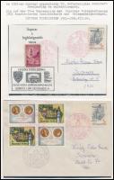 1991 Soproni Népszavazás 70. évfordulós emlékbélyegzéses 2 db küldemény + a levelezőlap és bélyegzés terve