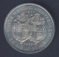 Gibraltár 1972. 25p "25. házassági évforduló" T:1/2
