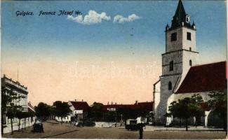 Galgóc, Frasták, Hlohovec; Ferenc József tér, templom. Sterner Adolf kiadása / square, church (EK)