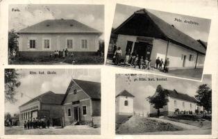 Jászfalu with R.C. school, vicarage, church and a cooperative store