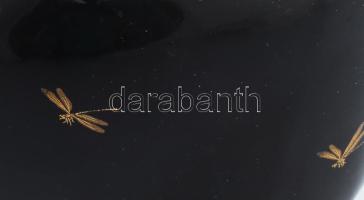 Aranyfestéses japán laposváza. Jelzett, kis kopással, m: 11,5 cm