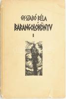 Gy. Szabó Béla: Barangolókönyv. I. Egyedül. 50 fametszet. / Liber Vagabundi I. Solitudo. 50 Imagines Xylographi. (Aláírt!) Kolozsvár, 1939, szerzői kiadás (Minerva-ny.), 5 sztl. lev.+ 50 (fametszetek) t.+ 1 sztl. lev. Első kiadás. Kiadói papírkötés, sérült borítóval és gerinccel, helyenként kissé foltos, néhány kissé sérült lappal. Az előzéklapon a művész, Gy. Szabó Béla (1905-1985) ceruzás aláírásával.