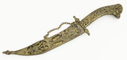 Bronz dísztőr. Jó állapotban, h: 29 cm