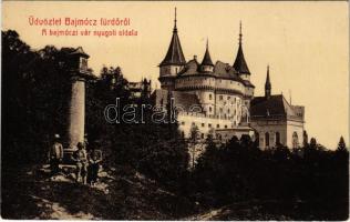 Bajmócfürdő, Bojnické kúpele (Bajmóc, Bojnice); a vár nyugati oldala. Gubits B. Privigye kiadása 582. (W.L. ?) / castle (EB)