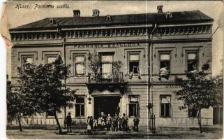 1920 Huszt, Chust, Khust; Pannónia szálloda és kávéház. Ausländer Ignác kiadása / hotel and cafe (EK)