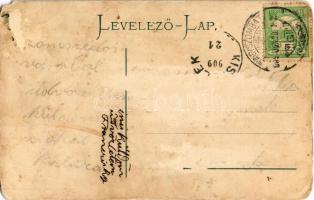 1909 Nagyszombat, Trnava; Népviselet Nagyszombat környékéről. Fischer Hugo kiadása / Volkstracht aus...