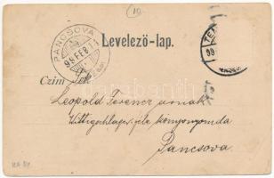 1899 (Vorläufer) Buziásfürdő, Baile Buzias; Bazár, Mihály-forrás, Acélfürdő. Trautmann Gy. kiadása /...