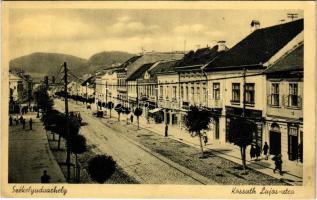 1942 Székelyudvarhely, Odorheiu Secuiesc; Kossuth Lajos utca / street (EK)