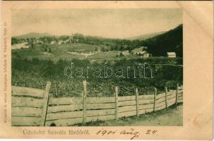 1901 Szovátafürdő, Baile Sovata; látkép. Weinrich S. udvari fényképész felvétele / general view, spa (fl)