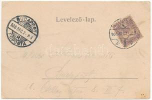 1900 Jókút, Kutti, Kúty; vasútállomás, templom, Palkovics vasúti állomási vendéglője, étterem. Emanu...