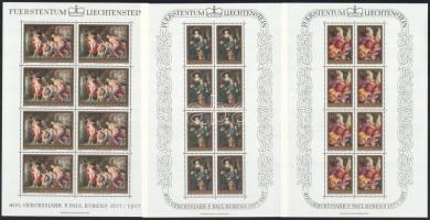 1976 Rubens festmények kisívsor Mi 655-657